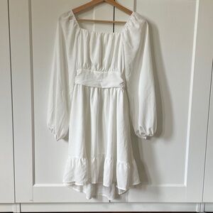 White Long Sleeve Dress